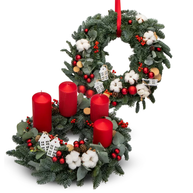 Christmas set of wreaths